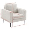 NicBex Upholstered Couch,1-Seater/2-Seater/3-Seater Sofa for Living Room,Bedroom,Office,Apartment,White - 3 of 4