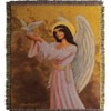 Manual Woodworkers and Weavers Angel with Dove Woven Throw Blanket, 50x60 Inches, Inspirational Cotton Tapestry for Comfort & Home Decor - 2 of 3