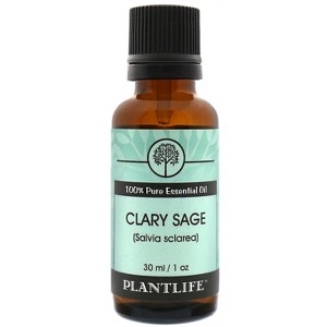 Plantlife Clary Sage Essential Oil – 100% Pure & Therapeutic Grade – Natural, Undiluted & Steam-Distilled – No Additives or Fillers - 1 of 3
