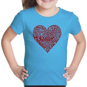 LA Pop Art Love Yourself - Girl's Word Art T-Shirt - 1 of 4