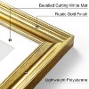Attop 8x10 Picture Frames Set of 2, Ornate Photo Frame Display 5x7 Pictures with Mat or 8x10 without Mat, Rustic Gold - 4 of 4