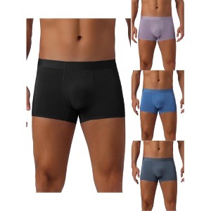 INSPIRE CHIC Men's 4 Pack Underwear Soft Solid Color Basic Boxer Briefs - 1 of 4