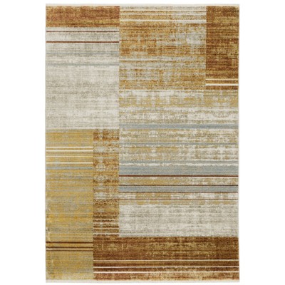 Oriental Weavers Bauer 090R2 Rust/ Gold Indoor Area Rug - 5'3" x 7'6"