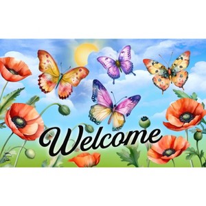 Briarwood Lane Spring Doormat 30x18 Indoor Outdoor Sunshine Butterflies For Spring Doormat - 1 of 4