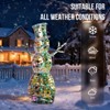 SEVOBAL 4FT Iridescent Snowman Christmas Decorations Holiday Decor for Xmas Outdoor Indoor Decor Lighted Holiday Displays, Silver, 28.7"*13.4"*47.2" - 3 of 4