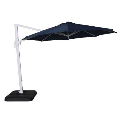 Home Fashions International 11' Round Suntorini Outdoor Patio Cantilever Umbrella Set