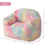 Colorful Bean Bag Chair for Kids Adults, Living Room Furniture Tie-Dye Beanbag Couch Sofa, Soft Fluffy Faux Fur Bean Bag Lazy Sofa for Gaming Reading - 2 of 4
