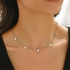 Colorful Beaded Necklace - Freshwater Pearl & Evil Eye Pendant, Stainless Steel 18K Gold Plated Y2K Trendy Jewelry for Women & Teen Girls - 2 of 4