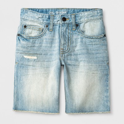 gray jean shorts