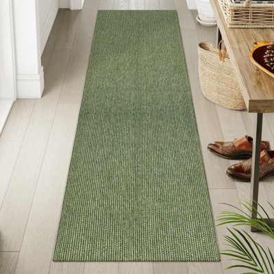 Lahome Boho Area Rug Machine Wasbable Rugs for Kitchen Non Skid Low Pile Braided Cotton Farmhouse Entryway Rugs Indoor Throw Rug Door Mats