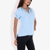 Anna-Kaci Women's Short Sleeve V-Neck Blouse with Double Layer Ruffle Sleeve Detail Casual and Chic for Everyday Wear - 4 of 4