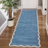 Washable Rug Modern Scalloped Rug Non Slip, Neutral Indoor Carpet - 4 of 4