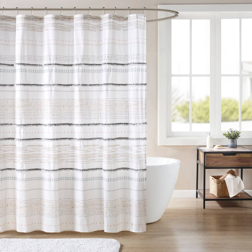 Photos - Shower Curtain Nea Cotton Printed  with Trims