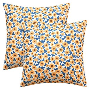 REGALWOVEN Floral Pattern Decoration Throw Pillow Cover for Outdoor Indoor 2 Pcs - 1 of 4