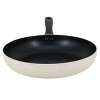 Oster Clairborne 12 Inch Round Nonstick Aluminum Frying Pan in Linen - 2 of 4