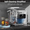 ZAFRO Countertop Ice Maker with LED Display & Timer, 26lbs/24H, Self-Cleaning, Portable Handle, Compact for Home/Kitchen (White) - 3 of 4