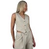 Women's swear Button Down Vest - NIA - image 3 of 4