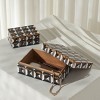 Ani Rectangle Decor Box (Set of 2) - RDC5006 - Ivory/Brown - Safavieh - 2 of 4