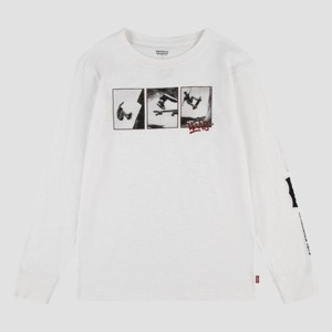 Levi's® Boys' Long Sleeve Logo Graphic T-Shirt - White - 1 of 4