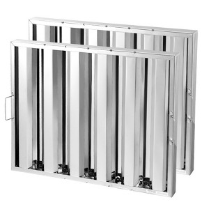 VEVOR Commercial Hood Filter, 24.5W x 19.5H Inch Range Hood Filters, Stainless Steel Restaurant Range Hood Baffle Filter, Silver - 1 of 4