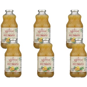 Lakewood Organic Spicy Pineapple Juice  - Case of 6/32 fz - 1 of 4