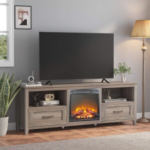 SAINTCY 70 in TV Stand with Fireplace and drawers - 1 of 4