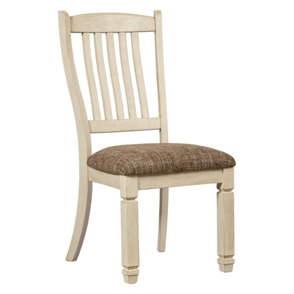 Set of 2 Bolanburg Dining Upholstered Side Chair Antique White - Signature Design by Ashley, Beige