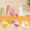 BABYYER Pet Bath Brush, 2025 New 2 in 1 Dog Bath Brush with Built-in Shampoo Dispenser,Pet Wash Brush for Bathing Dog Grooming Massage Brush (Green) - 3 of 4