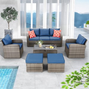 EROMMY 6 Piece Sofa Seating Group with Cushions - 1 of 4