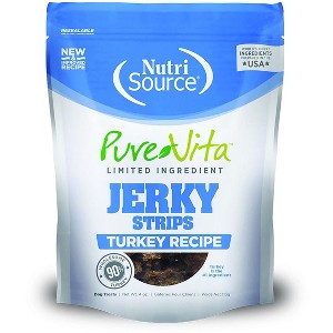 NutriSource PureVita Limited Ingredient Turkey Jerky Dog Treats - 4 oz - 1 of 1