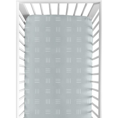 Sweet Jojo Designs Gender Neutral Baby Fitted Crib Sheet Boho Hatch Blue and White