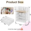 3 Drawers Makeup Cart Organizer with Divider, Under Desk Floor Skincare Organizers - 3 of 4