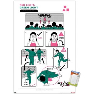Trends International Netflix Squid Game: Season 2 - Red Light Green Light Rules Unframed Wall Poster Prints - 1 of 4