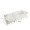 NicBex Couches for Living Room 111.5" Modern L Shape Sectional Sofa Couch with 2-Piece of Ottomans Chenille Upholstered 3 Seater Sleeper Sofa, White - 3 of 4