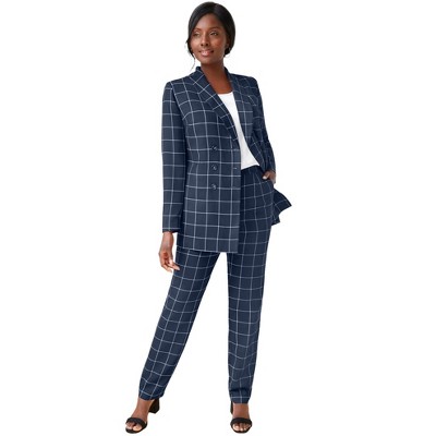 Jessica London Women's Plus Size 2-Piece Double-Breasted Pantsuit