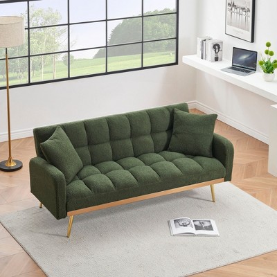 NicBex 69 Inch Loveseat,Modern Adjustable Teddy Loveseat Sofa with 2 Pillows,Upholstered 2-Seater Couch Set for Living Room,Bedroom,Lounge