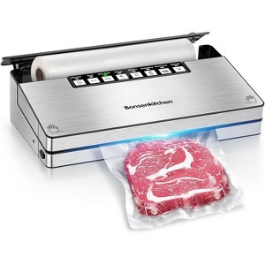 Bonsenkitchen Stainless Steel Vacuum Sealer Machine,  8-in-1 Vacuum Food Sealer with 6 Food Vacuum Modes, Built-in Cutter and Bag Storage - 1 of 4
