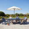 Fortune Candy 70.9 in. Poly Lumber Outdoor Plastic Dining Table, HIPS Patio Dining Table with Umbrella Hole, 1 Piece, Navy Blue - 2 of 4