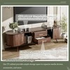 PAGED Rattan TV Stand, Modern Farmhouse Media Console Table with Solid Wood Legs, TV Stands for Living Room - 3 of 4