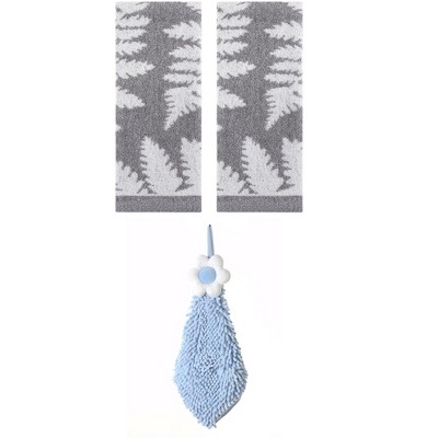 REGALWOVEN 3 Pcs Soft Absorbent Decorative Hand Towels for Bathroom Kitchen