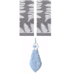 REGALWOVEN 3 Pcs Soft Absorbent Decorative Hand Towels for Bathroom Kitchen - 1 of 4