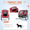 Dog Bike Trailer Foldable Pet Cart with 3 Entrances for Travel Red 24.00 in * 53.00 in * 37.00 in - 4 of 4