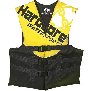 Hardcore Coast Guard type III PFD for youth child teen adult; Life vest flotation device; life jacket paddle vest - 1 of 4