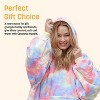 Catalonia Women's Oversized Flannel Blanket Hoodie Sweatshirt, Cozy Warm Blanket Wearable Fleece Pullover, Soft Lounge Sweatshirt for Gift Woman Wife - 3 of 4