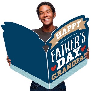 Big Dot of Happiness Grandpa, Happy Father's Day - We Love Grandfather Giant Greeting Card - Big Shaped Jumborific Card - 16.5 x 22 inches - 1 of 4