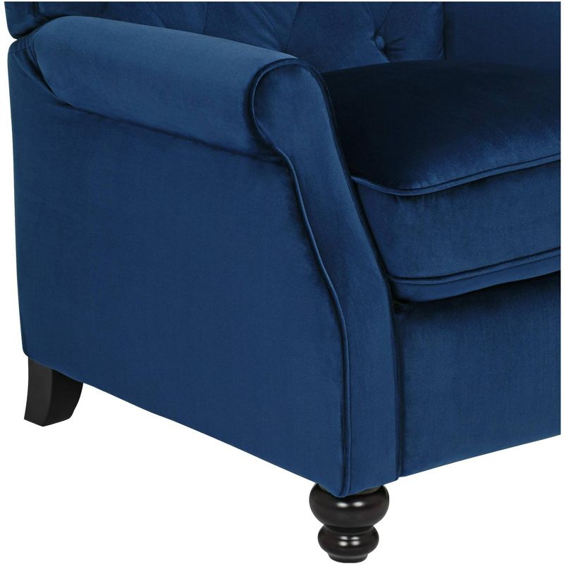 Studio 55D Bryce Blue Recliner Chair Modern Armchair Comfortable Push Manual Reclining Footrest Tufted Back for Bedroom Living Room Reading Home Relax, 4 of 10