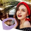 Unique Bargains Women's Button Stripe Elastic Headwrap 1 Pc - 2 of 4