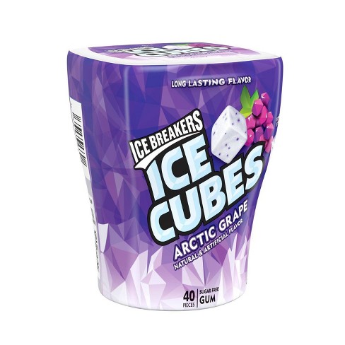 Ice Breakers Ice Cubes Arctic Grape Sugar Free Gum - 40ct : Target