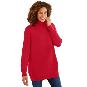 Woman Within Perfect Long Sleeve Turtleneck Sweater - 1 of 4