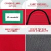 Hold N' Storage - Under bed Christmas Ornament Storage Container Box with Dividers and 2 Durable Trays - Fits up to 48 - 3" Ornaments - Red - 3 of 4